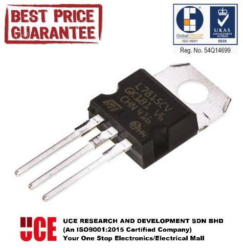 Lot De 6 Régulateurs De Tension L7815CV - 15V 1,5A - Format TO-220 - Parfait Pour Projets électroniques